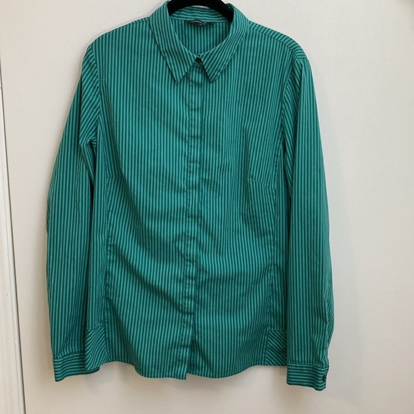 Lafayette 148 New York Tops - Lafayette 148 New York Teal Striped Top 14